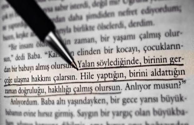 Sevdiğin kitaptan bir alıntı bırakır mısın?