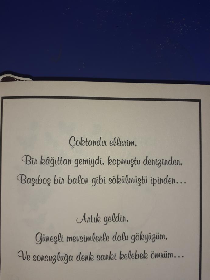 Sevdiğin kitaptan bir alıntı bırakır mısın?