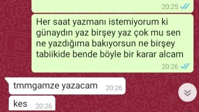 Sevgilime ayrılık mesajı atıyorum yazdığına bak amaç ne ciddiye aldığı yok?