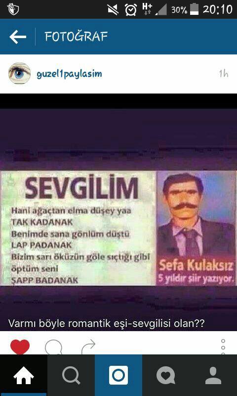 Öptüm seni ŞAP BADANAK..