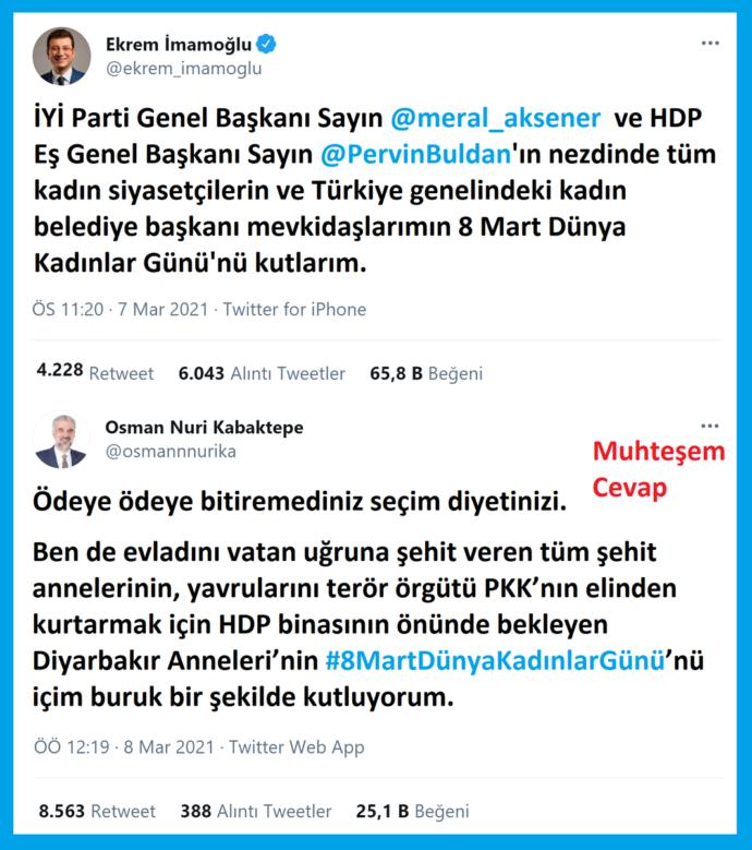 Ekrem İmamoğlu'nun HDP'li Pervin Buldan'ın kadınlar gününü kutlaması neden bu kadar abartıldı?