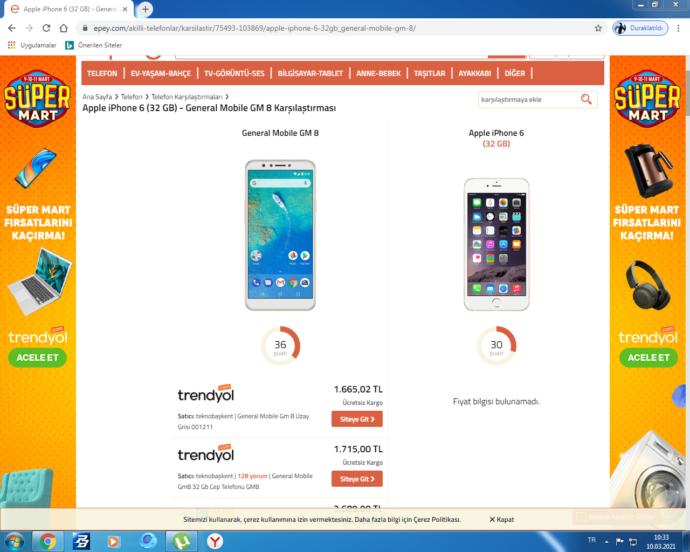 İphone 6 mı yoksa general mobil gm 8 mi daha iyi sizce hangisi daha iyi arkadaşlar?
