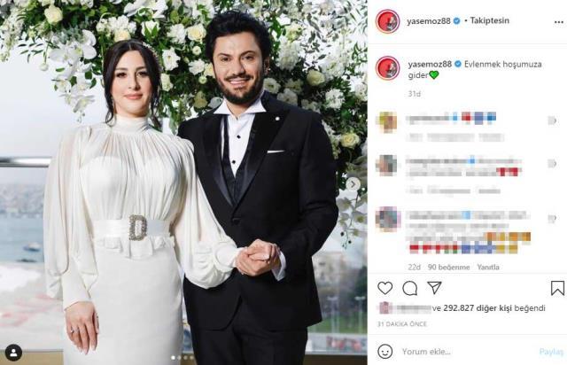 KScanlar Yasemin Sakallıoğlu Burak Yırtar çifti sade bir törenle evlendi. Hayırlı olsun diyelim mi?