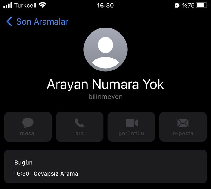 Telefonda arayan numara yok nedir, ne anlama gelir?