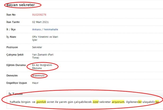 Özel sekreter arıyor
