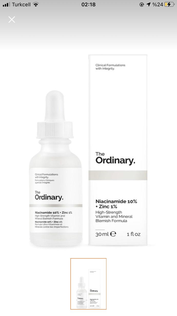 The ordinary niacinamide %10 (B3 vitamini) serumu?