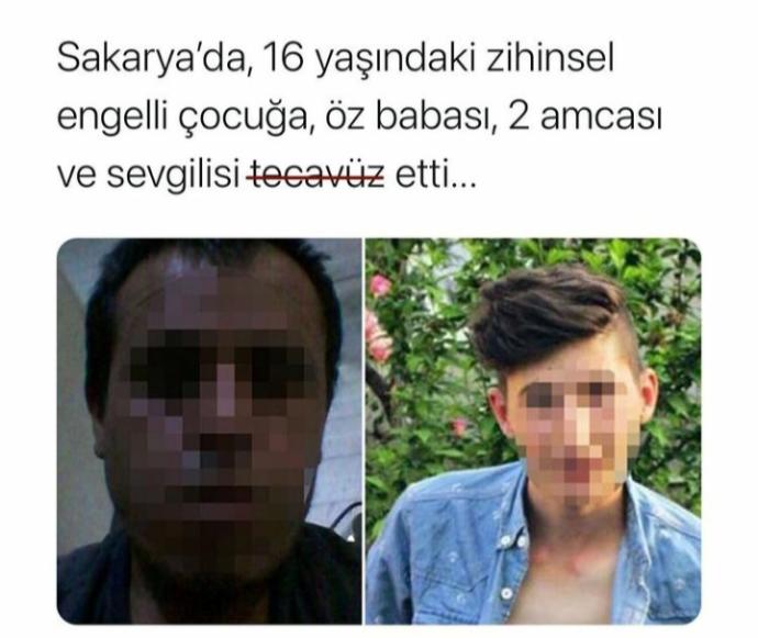 16 yaşındaki engelli kıza öz babası, 2 amcası ve sevgilisi tecavüz etti! Neler oluyor?