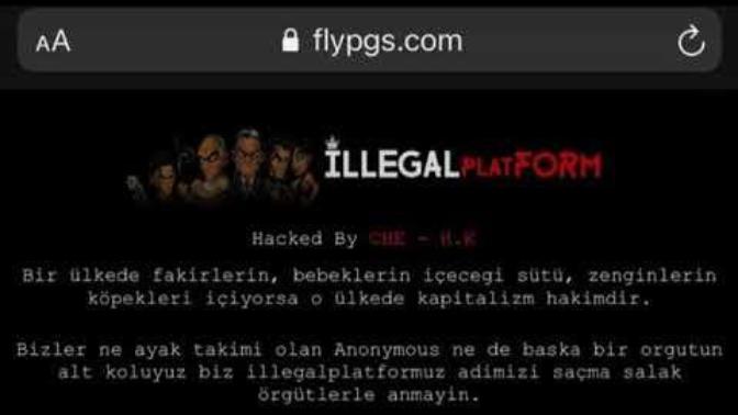 Pegasus havayolların sitesi flypgs. com hacklendi. Duydunuz mu?