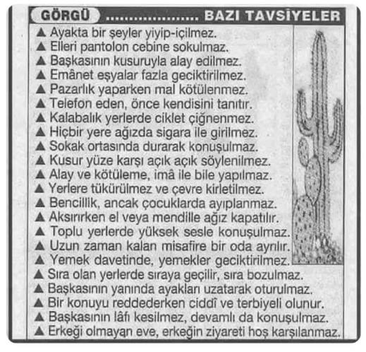 Adâb-ı Muaşeret Dersi Tekrar Gelmeli Mi?