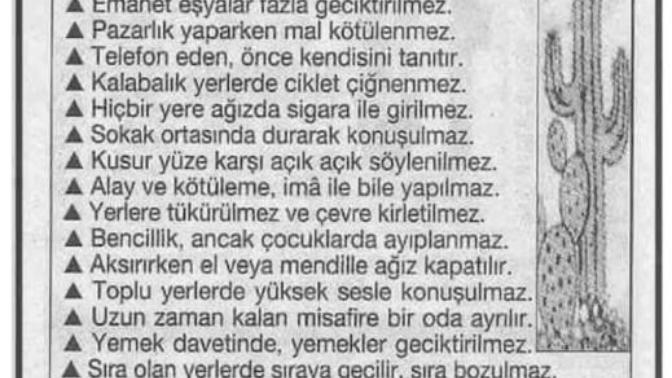 Adâb-ı Muaşeret Dersi Tekrar Gelmeli Mi?