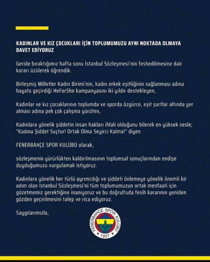 Fenerbahçenin attığı paylaşımı gördünüz mü?