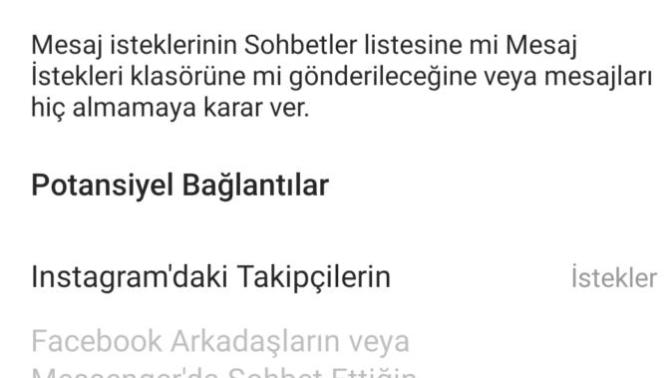 İnstagramda herkesten mesaj alamamak için ne yapmalıyım?
