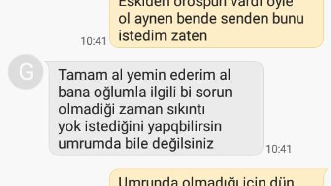Eski esimle son konuşmalarımız hakkında ne dusunuyosunuz onun söyledikleriyle ilgili?
