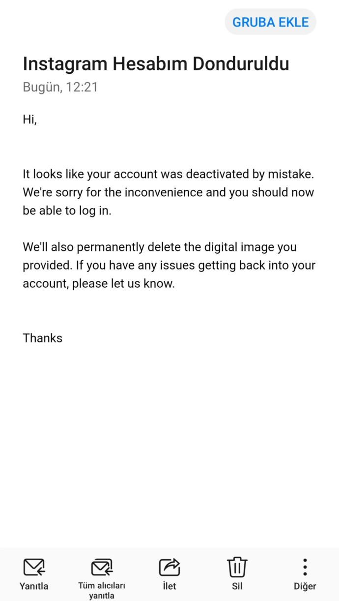 Kapanan instagram hesabım açıldı ama girilmiyor ne yapmalıyım?