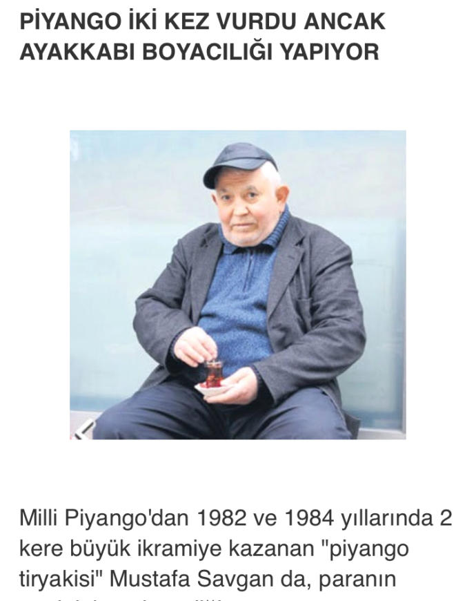 Milli piyangodan çıkan paradan hayır gelmez mi gerçekten sizce?