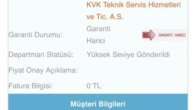 Alalı 2 hafta oldu. Garanti harici diyor. Ne yapmam lazım?