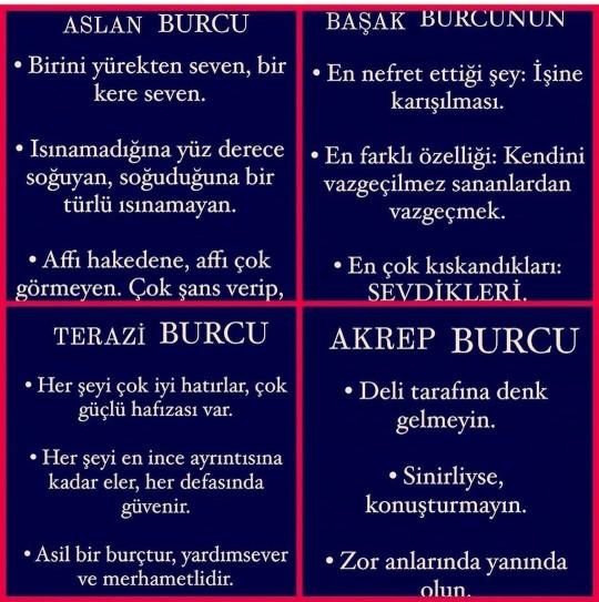 Burcunuzun özelliklerini ne kadar biliyorsunuz?