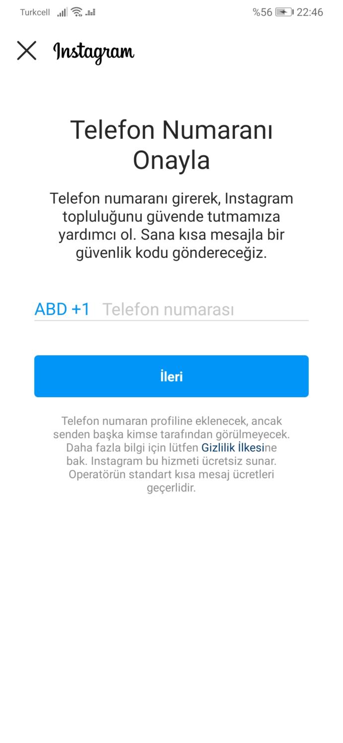 İnstagram da buraya numara yazsam kişilerime bildirim gider mi?