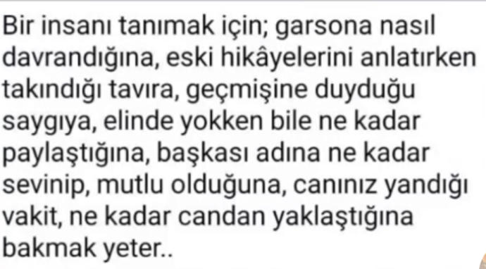 Bir insanı tanımak için neler yaparsınız?