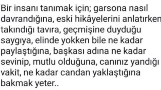 Bir insanı tanımak için neler yaparsınız?