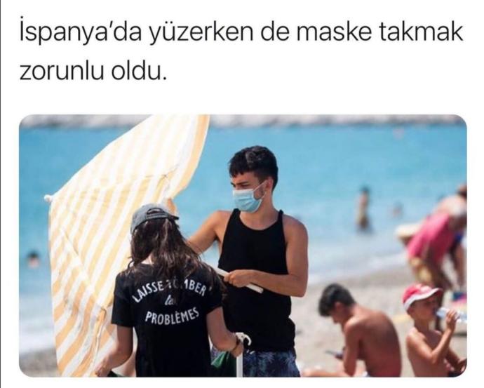 İspanyada yüzerken maske takmak zorunlu oldu! Denize girerken maske takmak zorunlu olsa karara uyar mısınız?