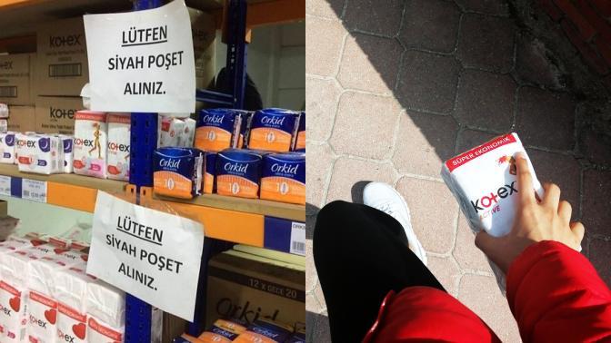 Marketten aldığı pedi poşette taşımak istemediğini söyleyen kıza tepki gösterildi. Tepki gösterenler haklı mı?