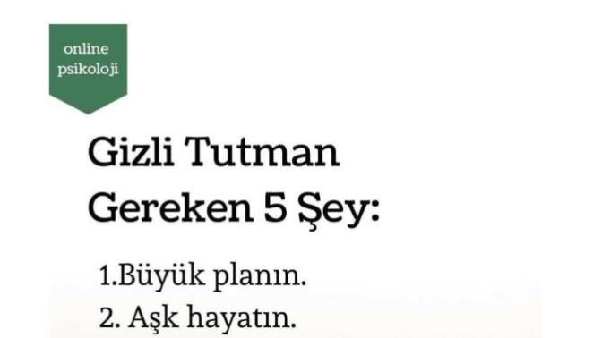 Gizli tutulması icap edilen şeyler neler?