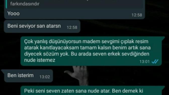 Seven erkek sevgilisinden nude ister mi?