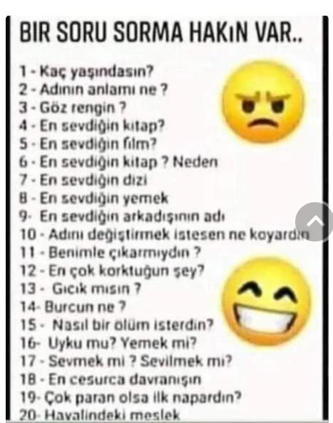 Herkesin bir soru sormak hakkı var?