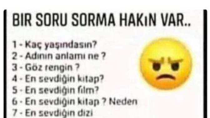 Herkesin bir soru sormak hakkı var?