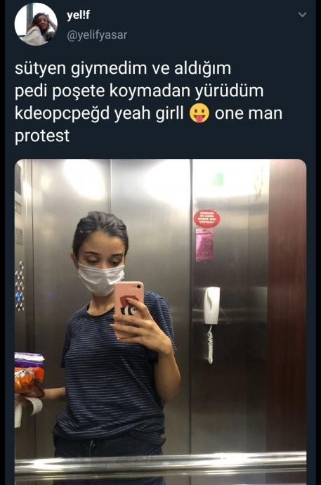 Marketten alınan pedi poşede koymayıp elinde taşımak görgüsüzlük müdür, normal midir?