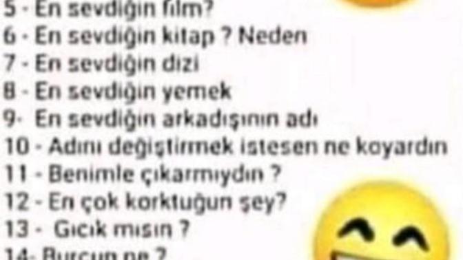 Bunlardan birini sorabilir misin?