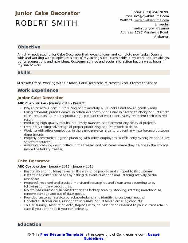 Cake Resume CV