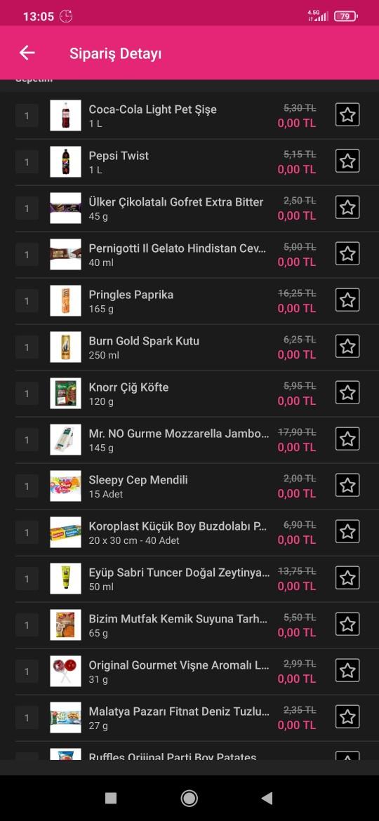 Marketten en son aldığın şey nedir?