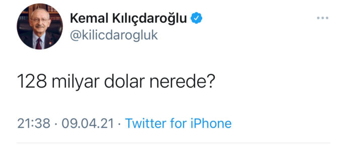 128 milyar dolara ne oldu?