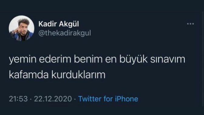 En büyük sınavınız nedir?