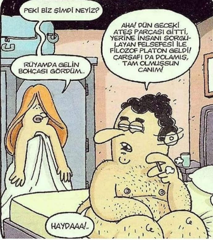 "Şimdi biz neyiz" kelimelimesine karşılık verilecek en absürt cevap nedir sence?