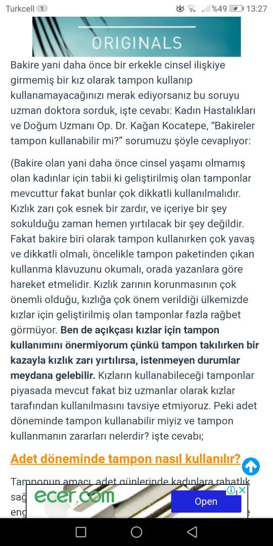 Tampon kızlık zarına zarar verir mi?