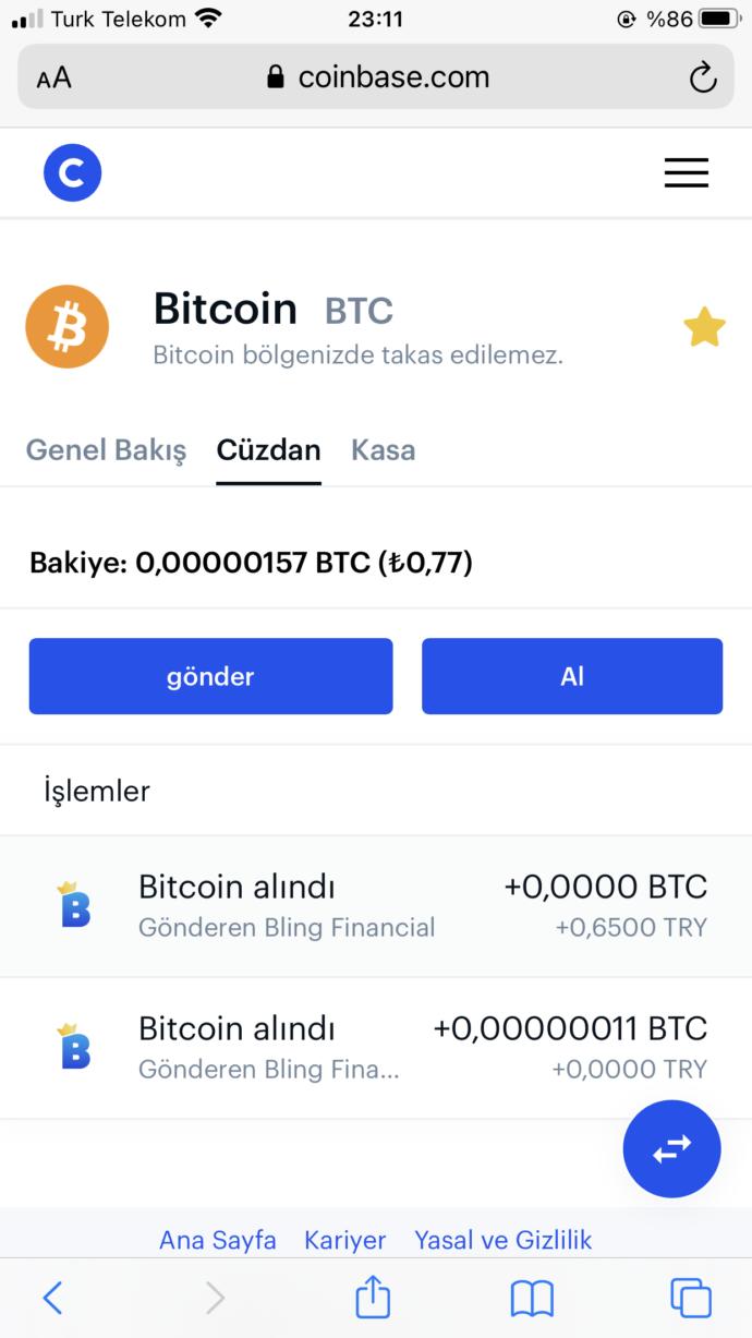 Coinbase hesabımdaki bitcoini çekebilir miyim?