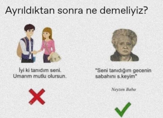 Ayrıldıktan sonra ne dersiniz?