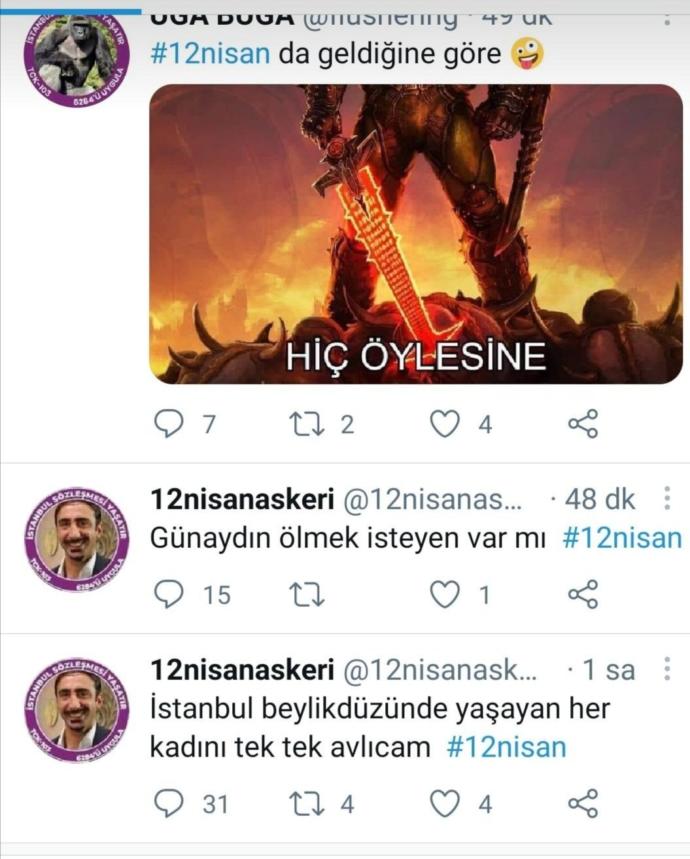 12  Nisan  tecavuz gunu?