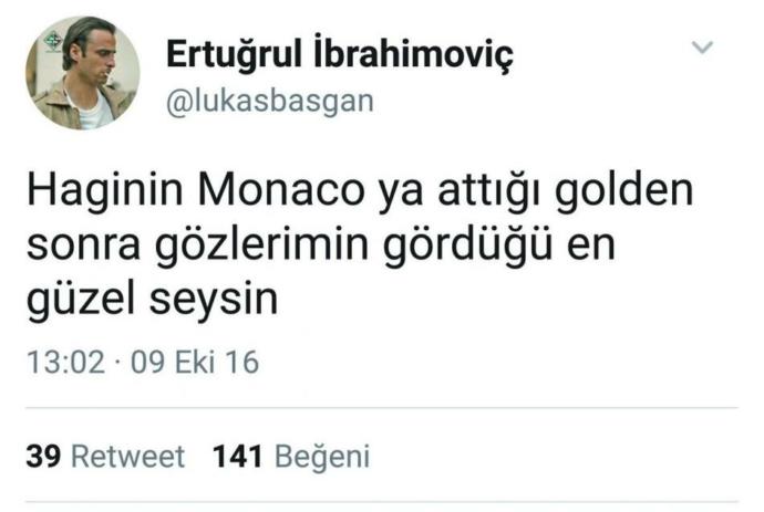 Haginin Monacoya attığı golden sonra gözlerinizin en güzel gördüğü şey ne?