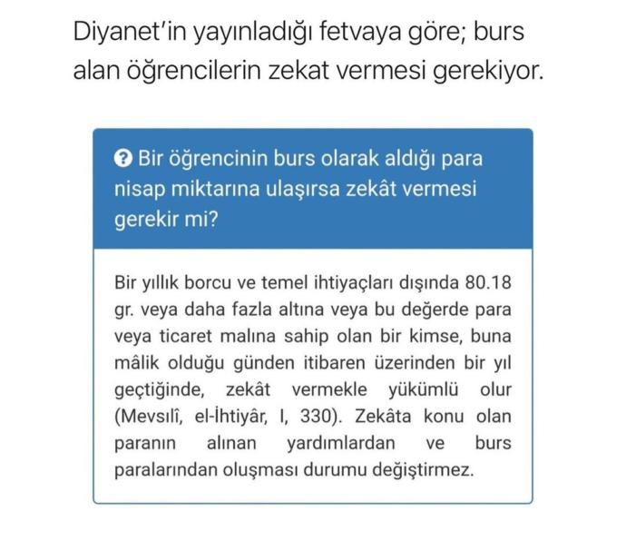 Burs alan öğrenci Zekat verebelir mi ?