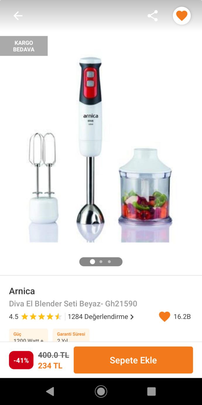 Blender alıcaz Arnica nasıldır?