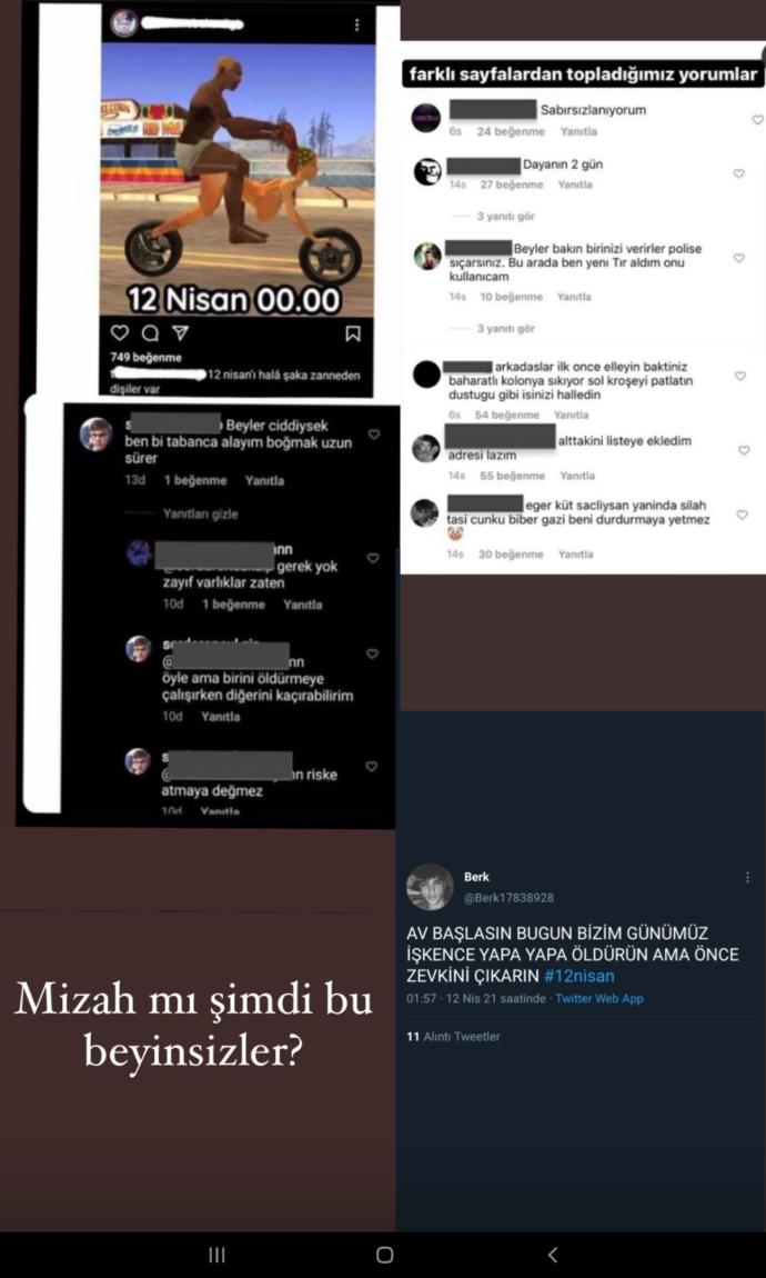 Şeyda Erdoğanın storysinden