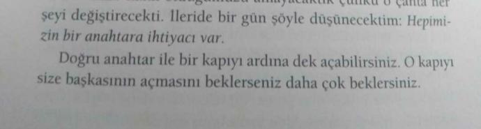 En sevdiğiniz kitaptan bir alıntı paylaşır mısınız?