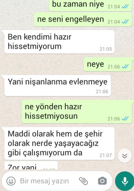 2 yıldır bir ilişkım var birbirimizi seviyoruz o 33 ben 23 yaşındayım makine müh benim yaşadığım yerde çalısırken tanıstık sonra?