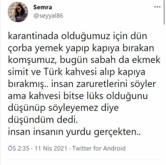 Komşunuz karantinada olsa komşunuza yardımda bulunur musunuz?