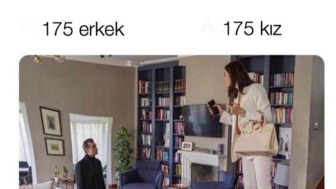 Sevgili olan 1.75 kız ile 1.75 erkeğin boyu aynı mıdır, değil midir?