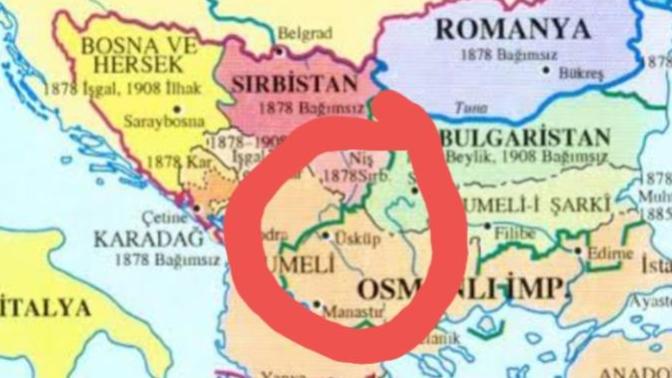 Makedonya Üsküplüyüm işaretlediğim yer atalarım Yunan Bulgar ve Sırplarla yaşamış AVRUPALIYIM ama sonra bizi niye attılar?